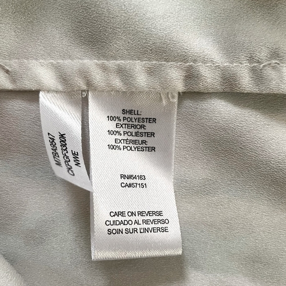 Women’s Blouse CALVIN KLEIN Animal Print Shirt V-neck Blouse Chiffon Shirt Top - Picture 8 of 8